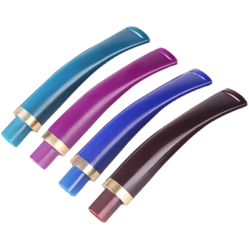 Colorful Series Acrylic Pipe Handle For 9MM Filter Tobacco Pipe Mouthpiece Holder Pipe Tail DIY Smoking Pipe Consumables