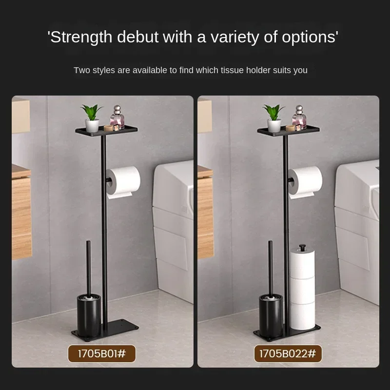 Bathroom Toilet Multi-function Floor Cleaning Toilet Brush Moistureproof Toilet Paper Storage Rack Vertical Integration