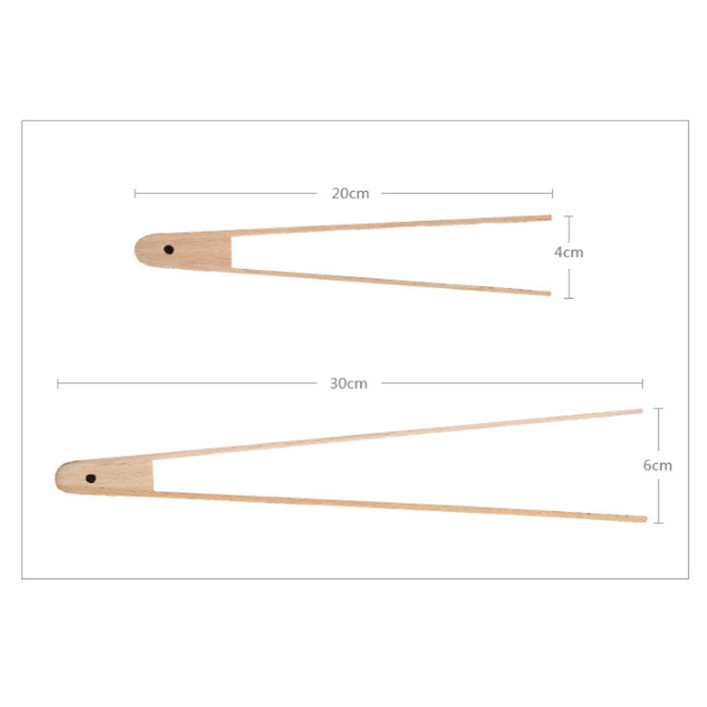 

Bamboo Toaster Tongs 1 Pc Kitchen Cooking Tool for Toast Bread Barbecue Grilling Baking Frying Heat Resistant Lightweight