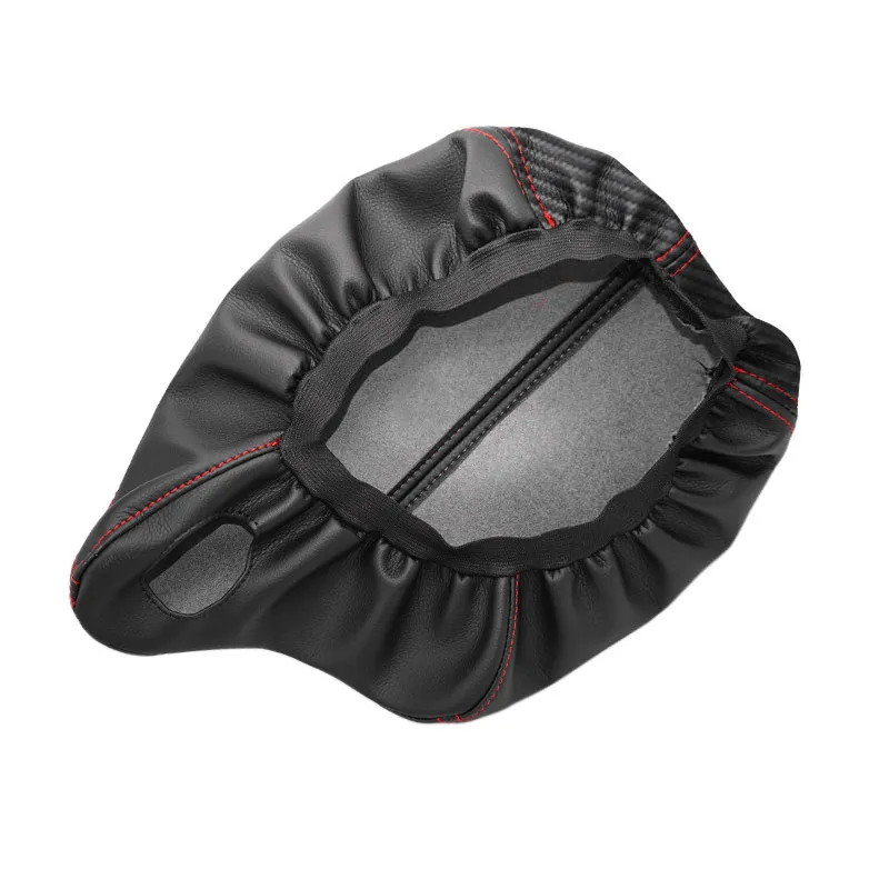 

Внутренняя центральная консоль автомобиля, подлокотник, накладка для Honda Accord 9 2014 2015 2016, углеродное волокно + черная кожа из микрофибры