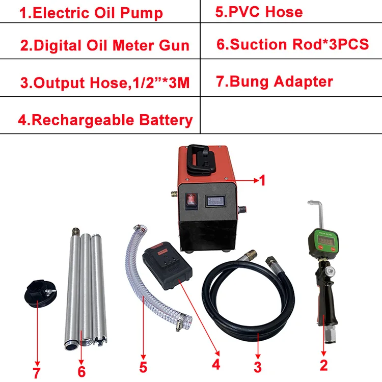 CHKJ-2025NEW 야외용 200L 충전식 배터리 전기 윤활 펌프 모터 엔진 오일 디스펜서