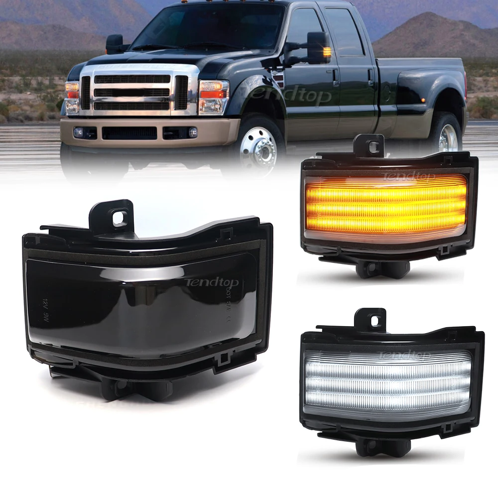 

Dynamic Led Parking Lamps Side Marker Mirror Turn Signals For Ford F-150 F-250 F-350 F-450 F-550 Super Duty 2017 2018-2023