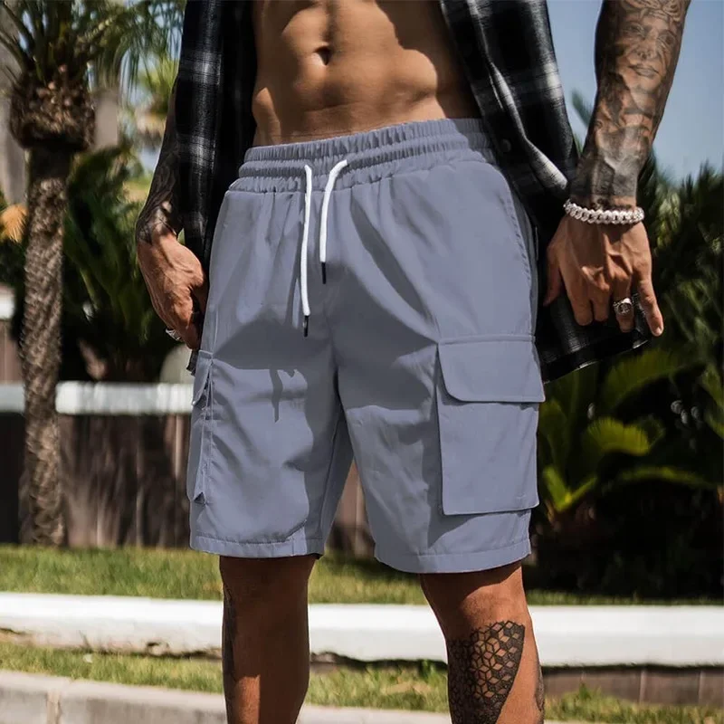 Shorts d'athlétisme homme séchage rapide GITF poches fermeture éclair course gymnastique fitness été