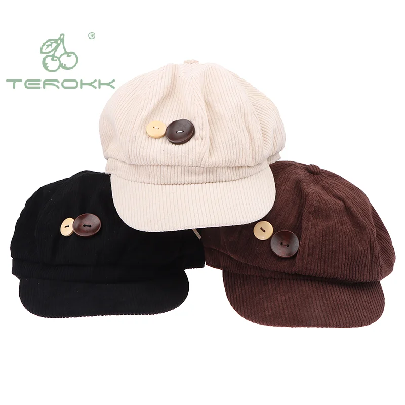 Autumn Winter Women Berets Female Retro Boinas Berets Cap Lady Bonnets Hat Octagonal Newsboy Hat