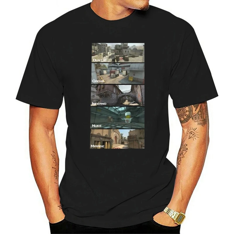 Counter Strike T-shirt Csgo Short Sleeve 100 Percent Cotton Tee Shirts Man Plus Size Beach Cute Fashion Quality Printing Graphic