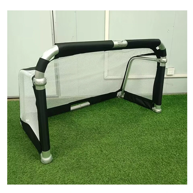 

High Quality Aluminium 3 People Foldable Soccer goal Football goal for Kids Training