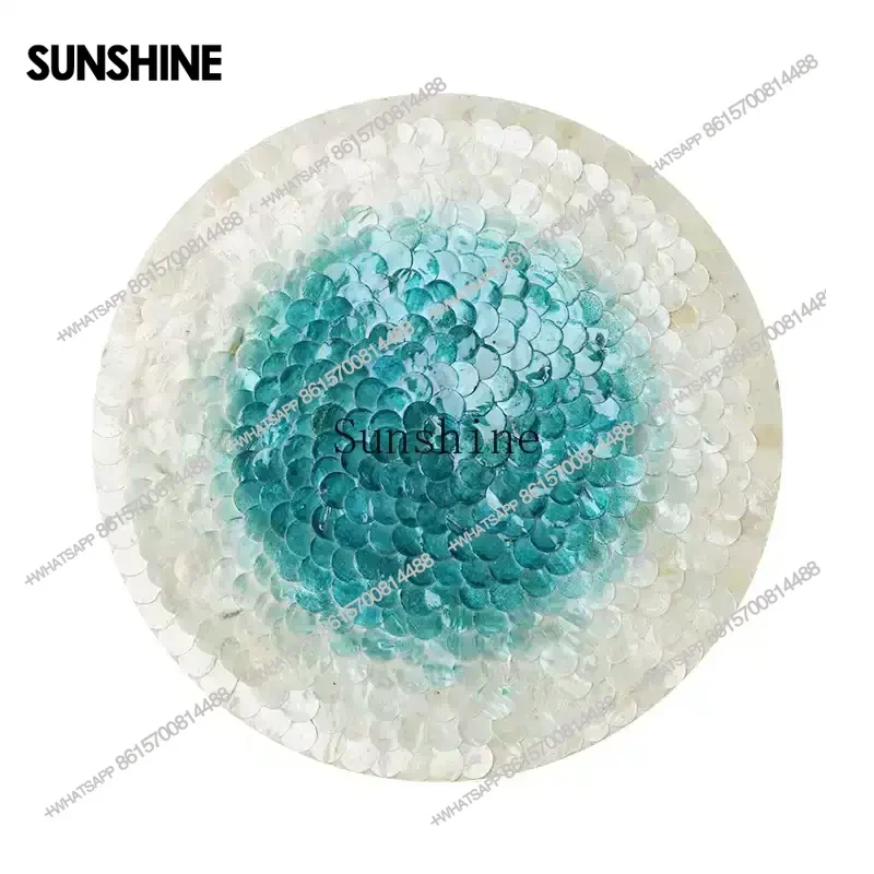 Shell household gradual change color insulation pad round dining tableX