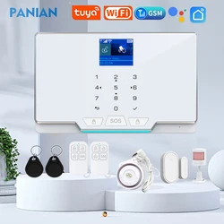 PANIAN WIFI Home Alarm Kit Tuya Smart Life Wireless 433MHz GSM Security Alarm System Works With Alexa Motion Detector Sensor