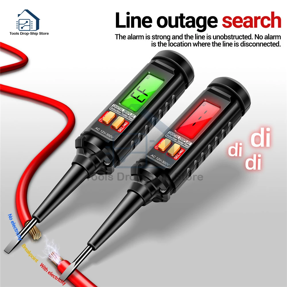 Pluma de medición Digital de detección inteligente B16, Detector de voltaje sin contacto de 12V-300V, herramientas medidoras de voltaje NCV