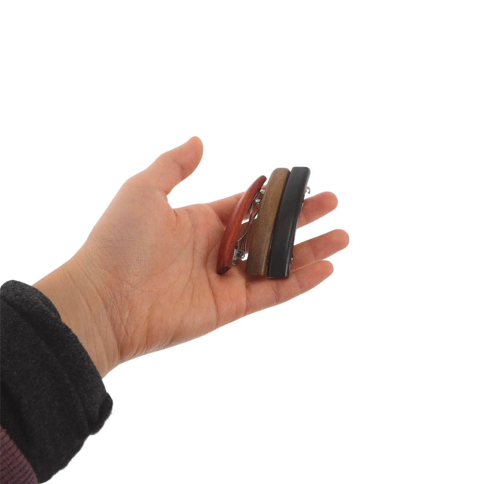 

1 Piece Minimalist Sandalwood Hair Clip Natural Wood Hairpin for Women Elegant Hair Accessory Simple Style Bun Clip