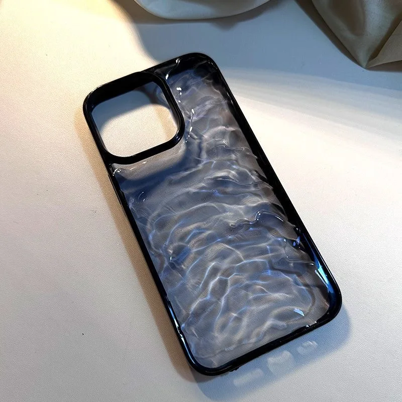 Luxury 3D Water Waves Clear Soft Case protection for iPhone 17 16 15 13 12 11 14 Pro Max 14 Plus X XR XS MAX 17Air Cover