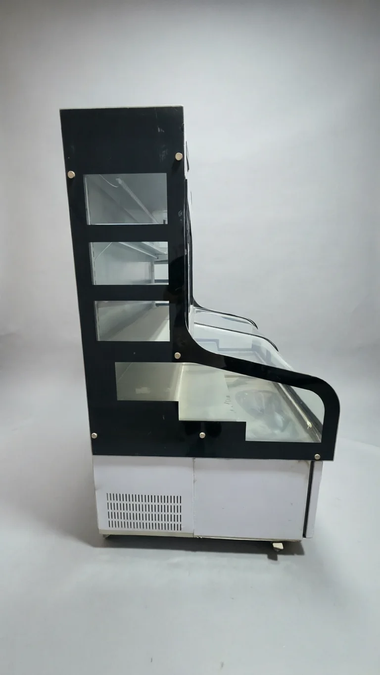 3-Zone Curved Glass Display Showcase | Multi-Temp 6-Tier Stepped, Heated/Ambient/Cooled, 304 Stainless Steel For Bakery & Pastry