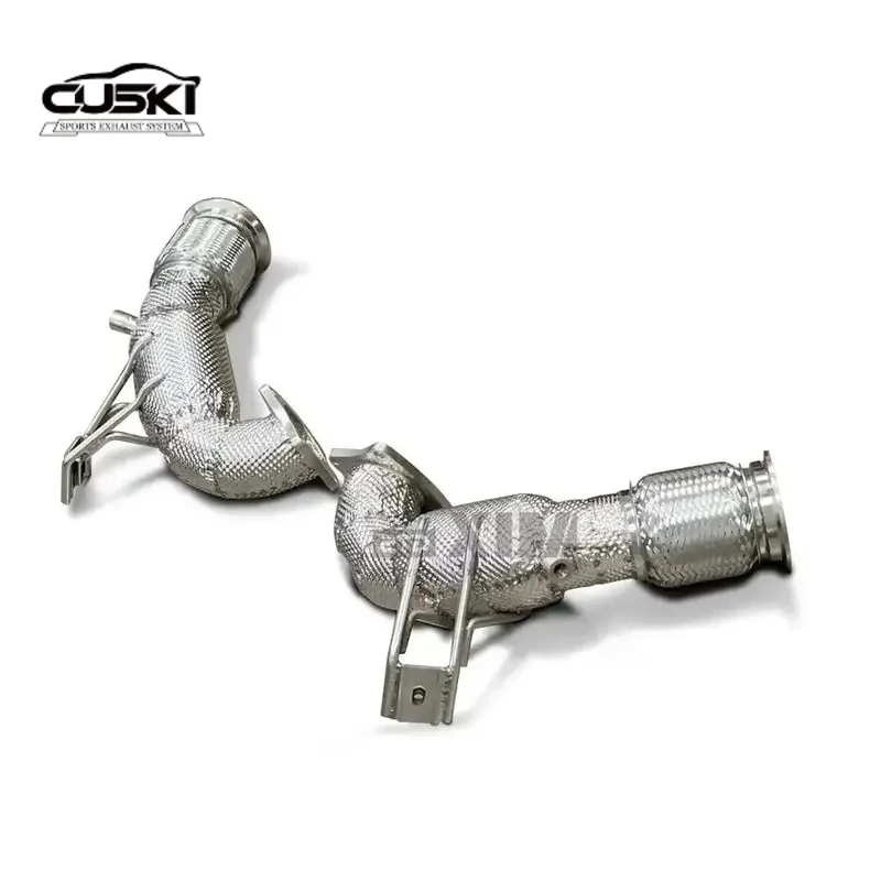 

Stainless steel car Exhaust downpipe without cat exhaust pipe For 2022-2024 Audi R8 5.2 displacement Automotive Exhaust Parts