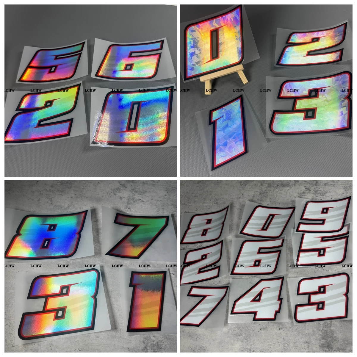 Racing Number Motor Stickers Car Styling Vinyl Moto Cycling Helmet Auto Window Tail Decal