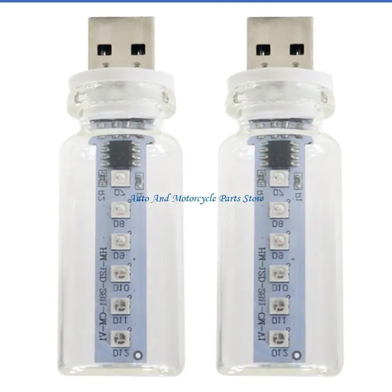 P9FD Quick Setup USB Powered 13 in 1 Multi Color Car Light Featuring High Transparency Glass Cover for Holiday