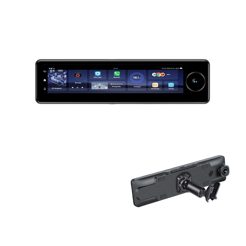 3 Cameras 4G Monitor for vehicle & car security  IPS Touch Screen ADAS/LCWS/FVWS with fleet management GPS APP