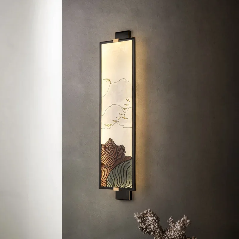 وحدة إضاءة LED جداريّة مصباح غرفة نوم السرير المنزل الحديث الداخلي الكلاسيكي أضواء الديكور الممر الشمعدان خلفية فانوس تركيبات