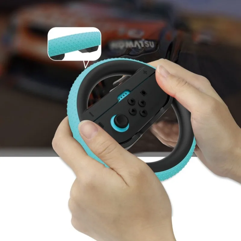 أذرع التحكم في ألعاب الفيديو 2 قطعة عجلة القيادة للتبديل 2 Joy Con تحكم Joycon عجلة السباق قبضة اليد لماريو كارت وورلد 8 ديلوكس