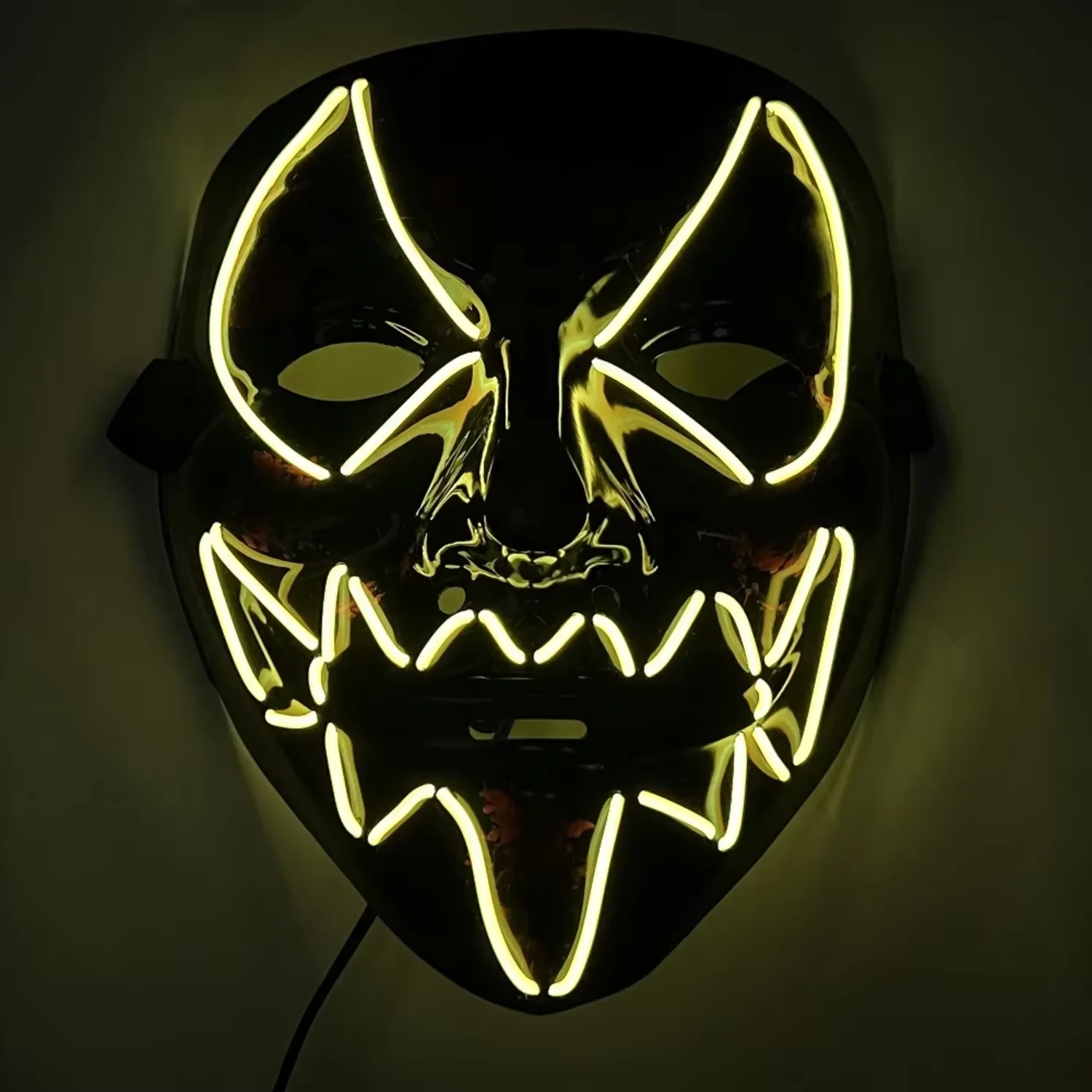 LED Glowing Superhero Masks - Spider, Hulk, Captain - Perfect for Makeup, Dance Parties, and Scary Faces Spider man mask Kitsune