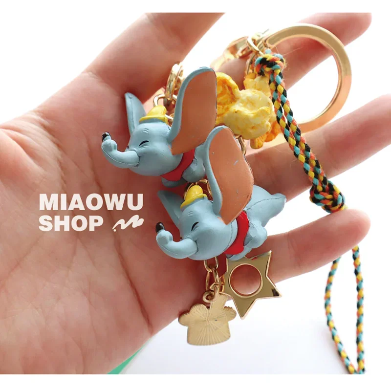 Disney Diy Cute Dumbo Cartoon Keyring Cute Bag Pendant Car Chain Headphone Case Decoration Girl Pvc Material Two Models Optional