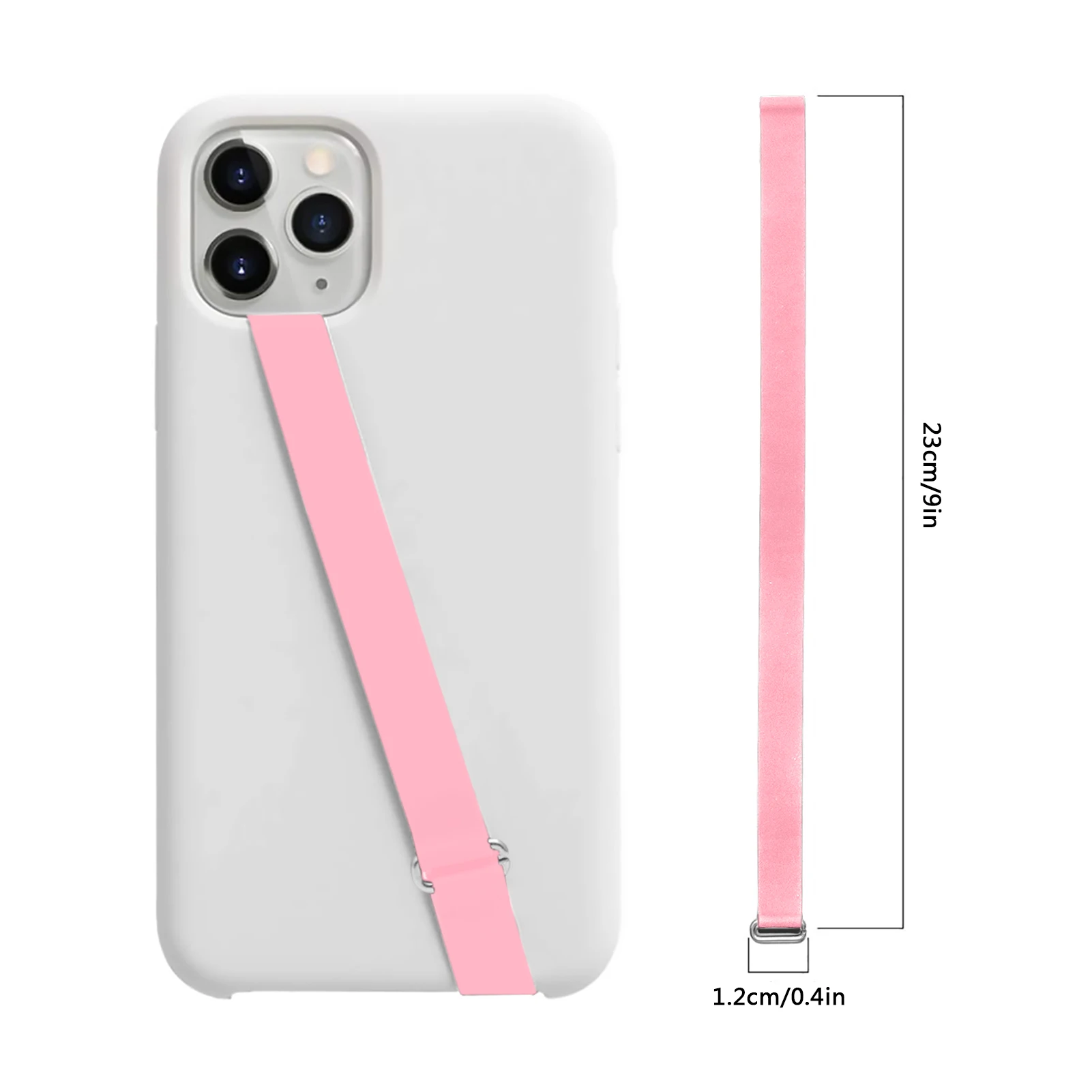 เชือกสายโทรศัพท์ลดกระหน่ำสายรัดข้อมือซิลิโคนยืดแบบบางพกพาได้สำหรับจับโทรศัพท์มือถือ