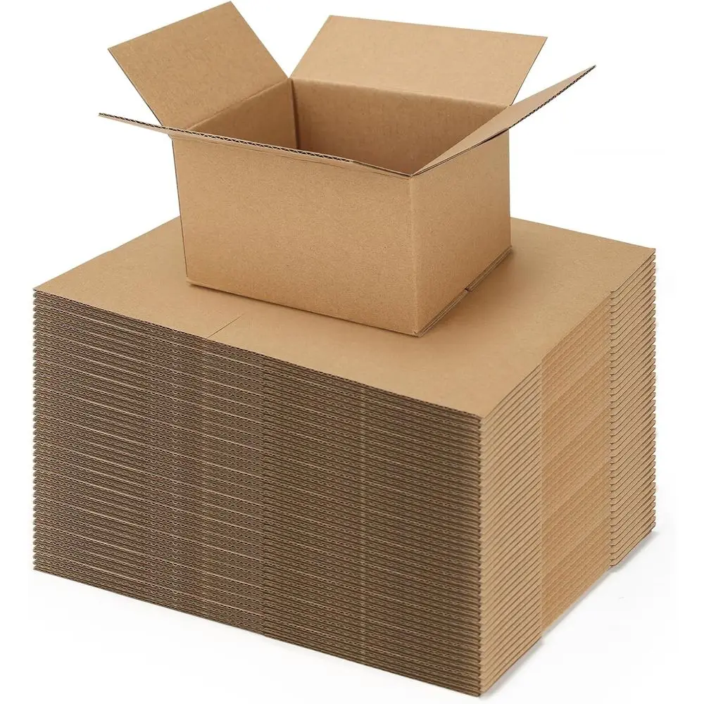 

Set of 40 - 5x4x3 Inch Small Corrugated Cardboard Shipping Boxes for Moving and Mailing