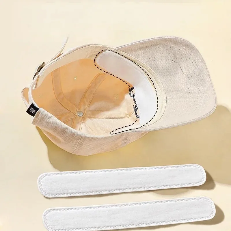 20Pcs Hat Sweat Absorber Stickers Summer Cap Liner Bands Sweatband Visor Hats Size Reducer Adhesive Sweat Absorbing Pads