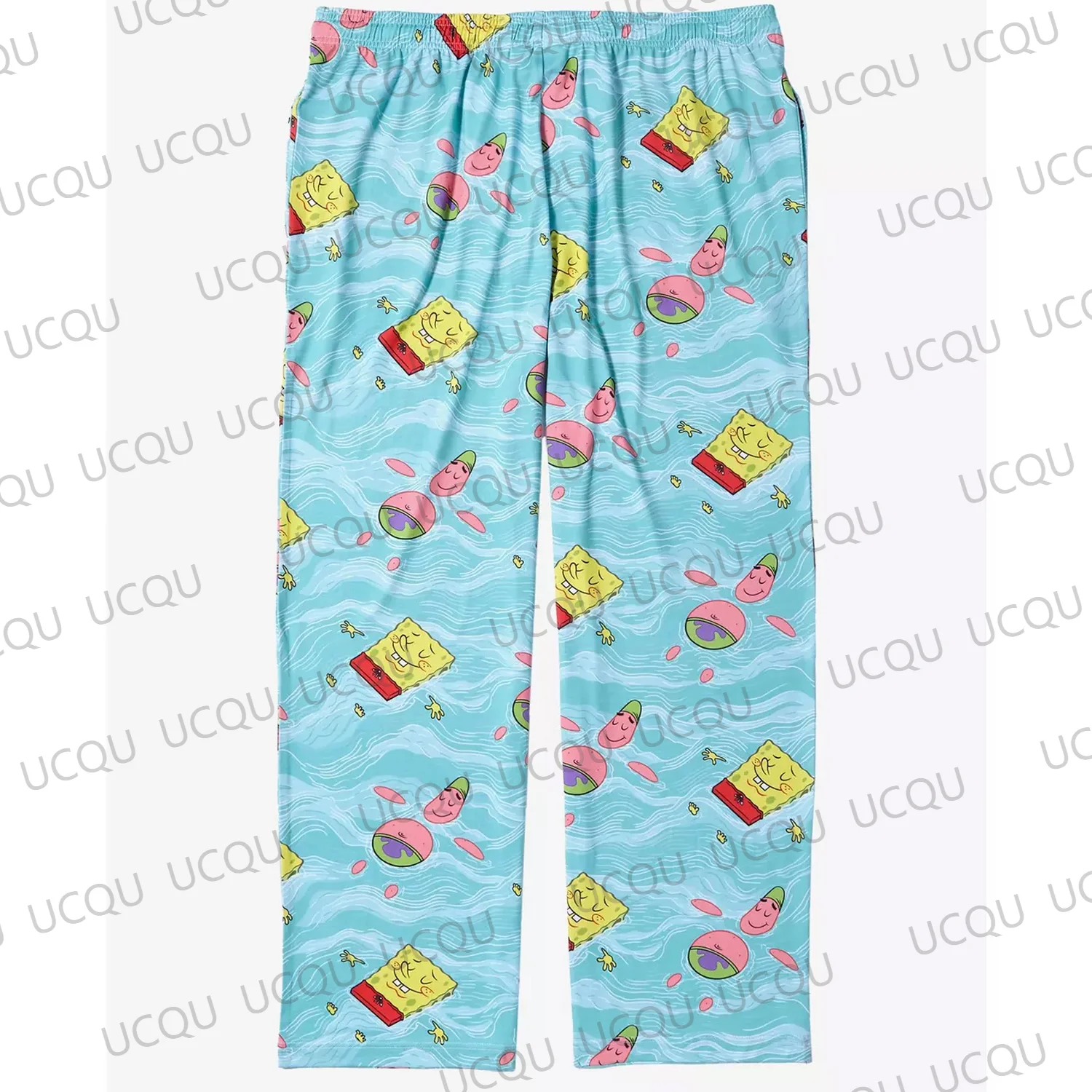 New Cartoon SpongeBob SquarePants Patrick Allover Print Plus Size Sleep Pants Oversized Pajama Pants 3D Printed Pyjama Trousers