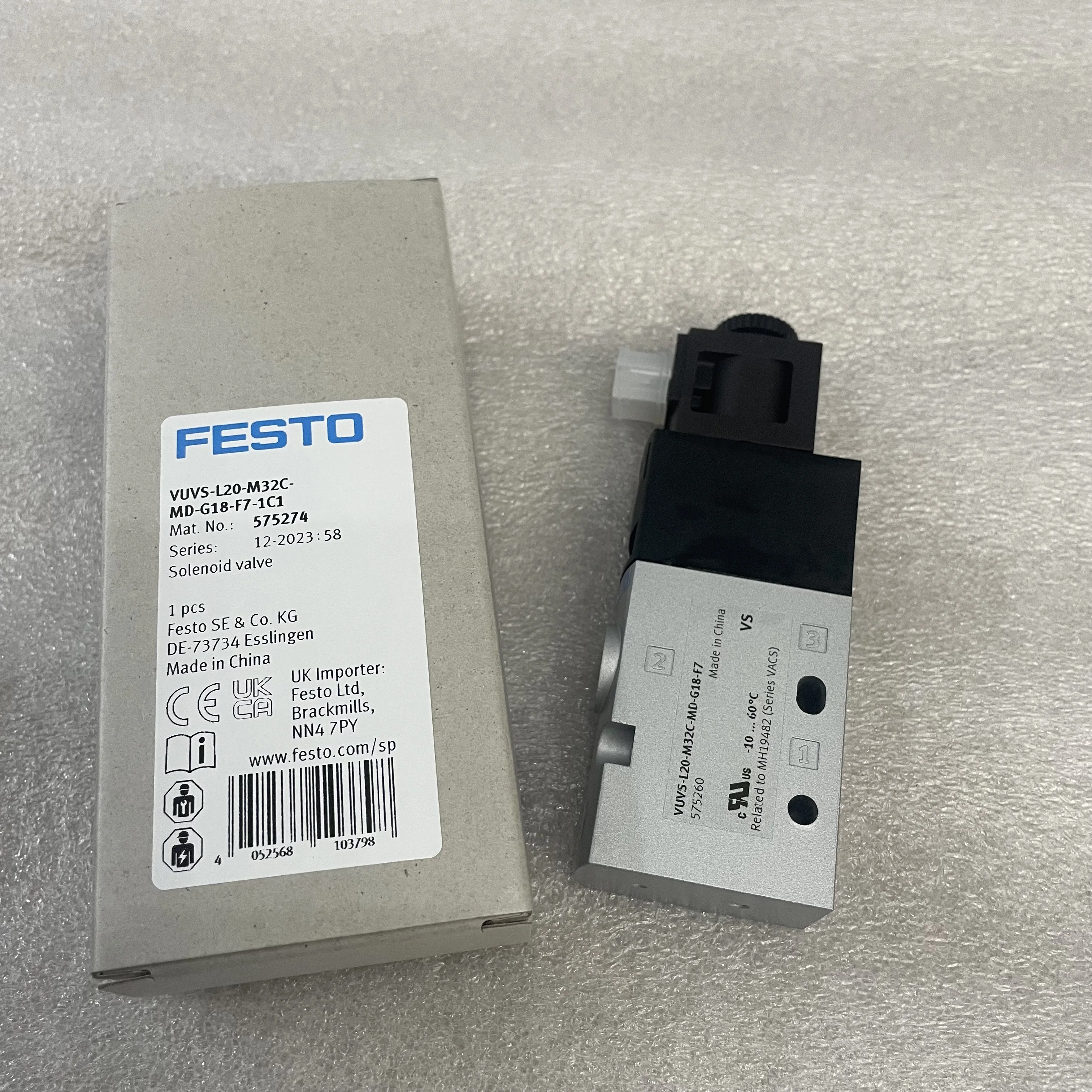 Festo VUVS-L20-M32C-MD-G18-F7-1C1 575274 575264 575265 575268 575266 575680 Solenoid valve Universal directional control valves