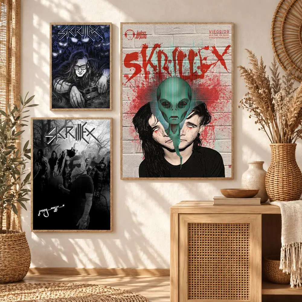 Rapper Singer s-Skrillex Painting Calligraphy Modern Canvas Wall Art Prints for Living Room Decor | Wall Decals