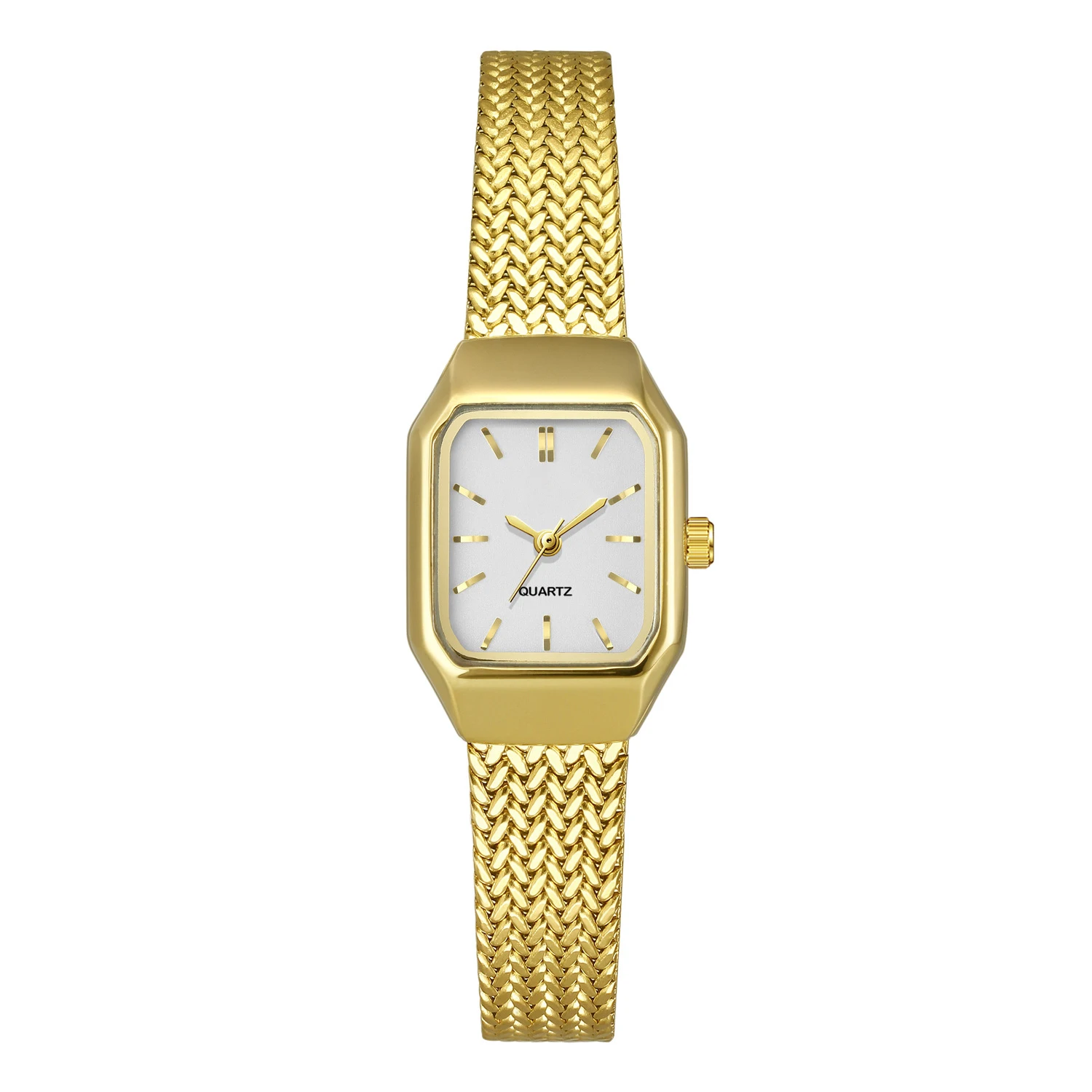 Mayzhisu relógio feminino luz de luxo retro quartzo relógio de pulso pulseira de aço inoxidável para presente negócios feminino senhoras relógios