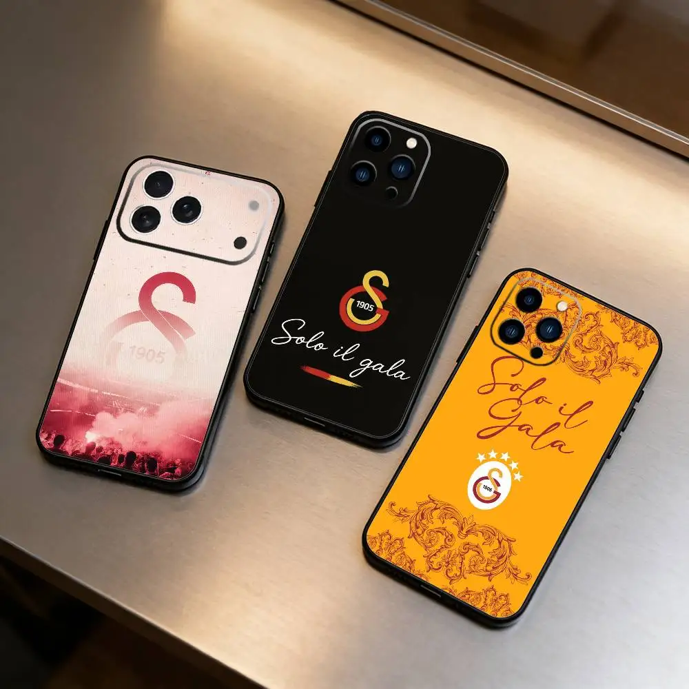 

V-Galatasaray 1905 Phone Case For iPhone17,16,15,14,13,12 Plus,Max Soft Silicone Black Cover