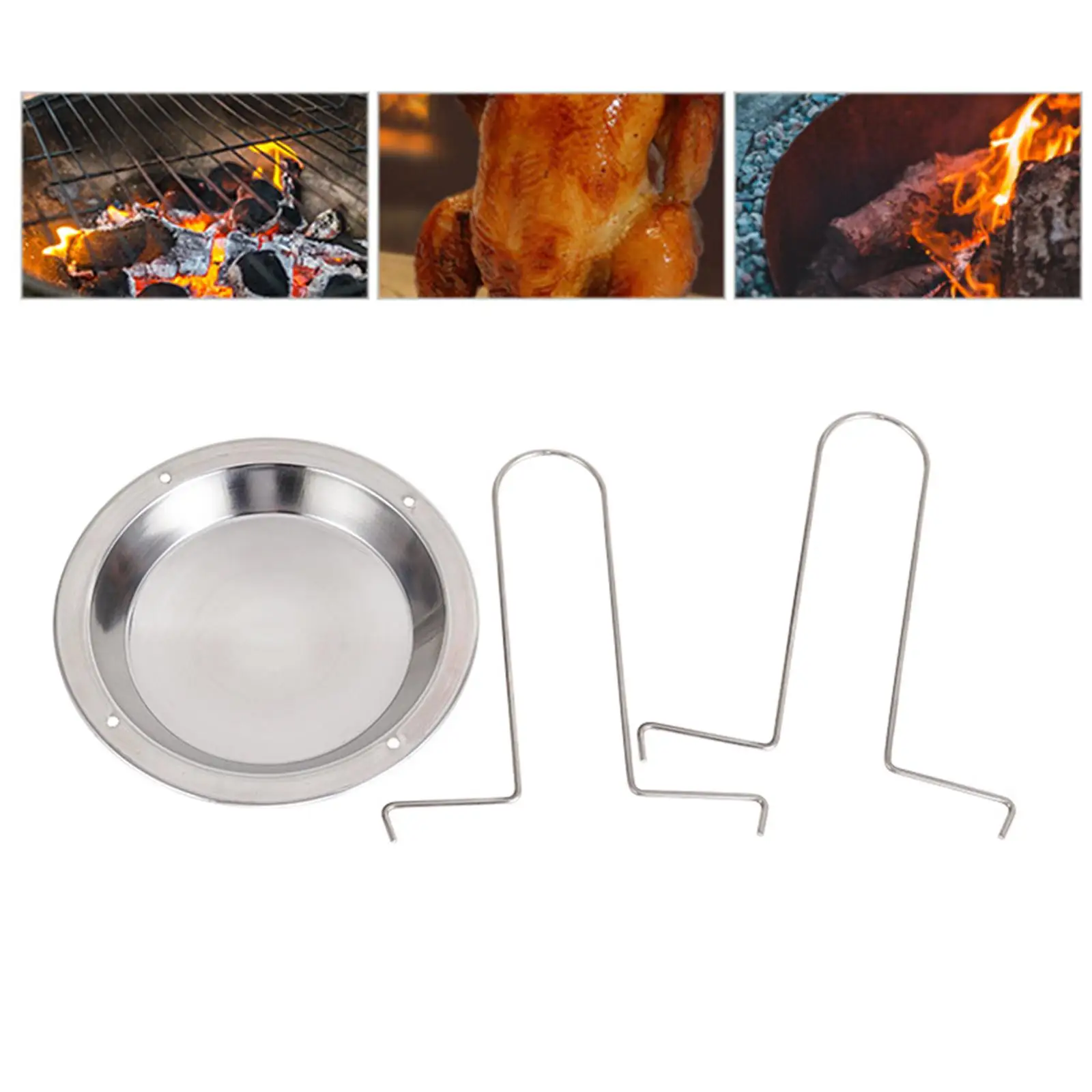 Vertical Beer Can Chicken Holder Roasting Rack Grilling Throne Plate Bbq Grilling Accessory for Party Barbecue Kit