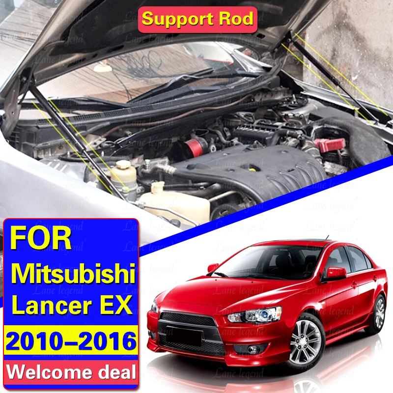 Car-Styling Refit Hood Bonnet Gas Shock Lift Strut Bars Support Hydraulic Rod Accessories For Mitsubishi Lancer EX 2010-2016