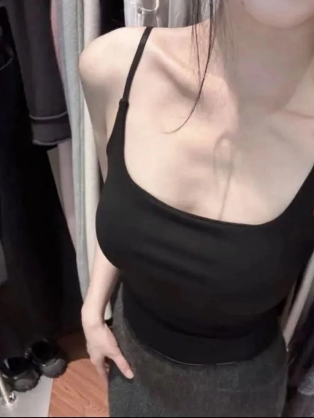 Summer New Small Strap Vest with Chest Pad Beautiful Ba Piece Women's Inner And Outer Wear Slimming  Color ort Top