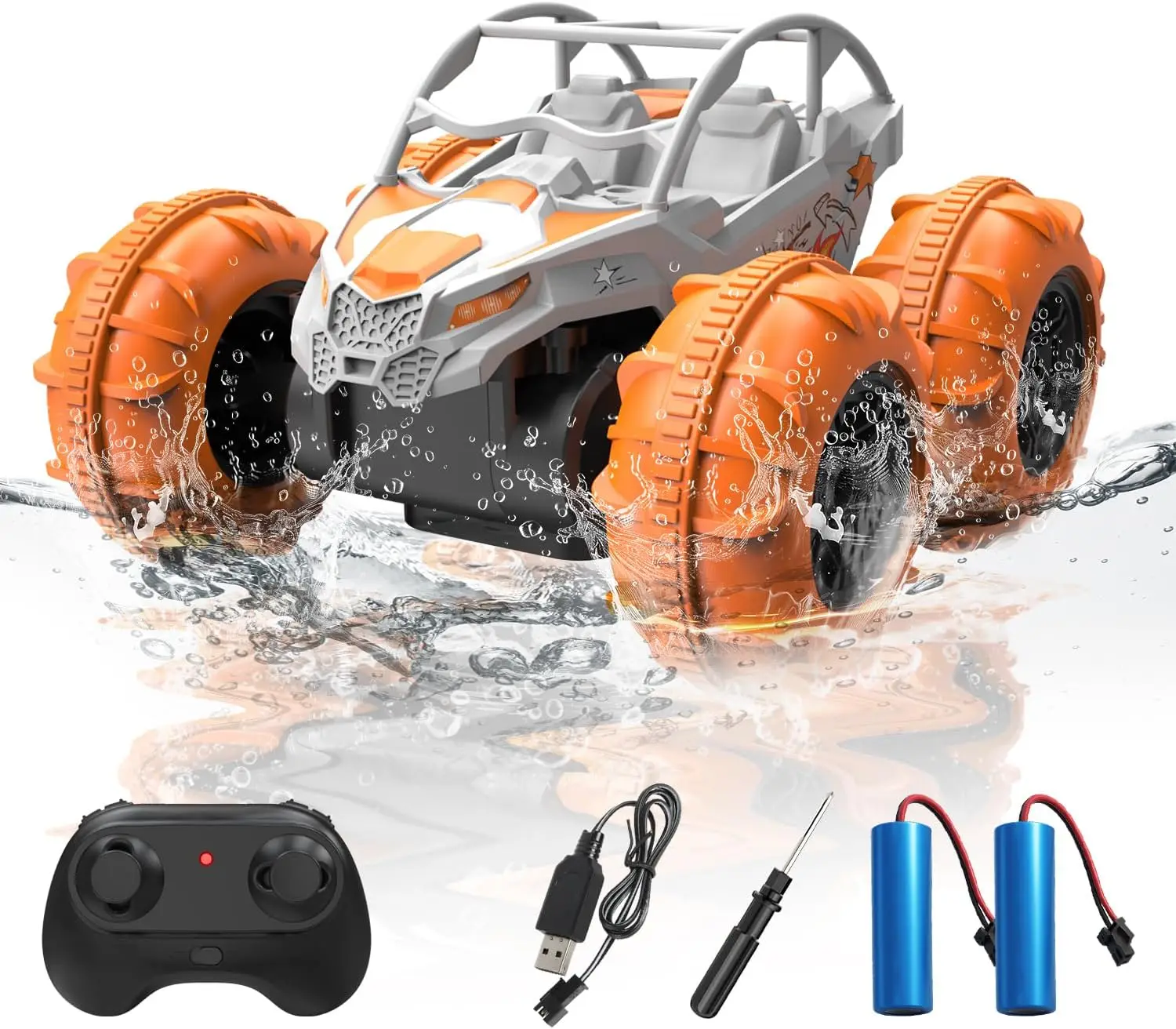 

Remote Control Car, Fast Amphibious RC Cars, All Terrain Off-Road RC Truck, 2.4Ghz Waterproof Cyber