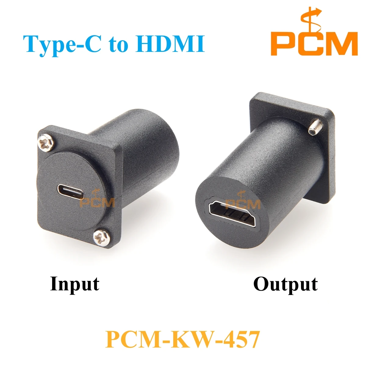 4K*2K 60Hz HD video connector Type-C to HDMI female to female converter for bulkhead,USB C Source to HDMI Sink HDTV Adapter