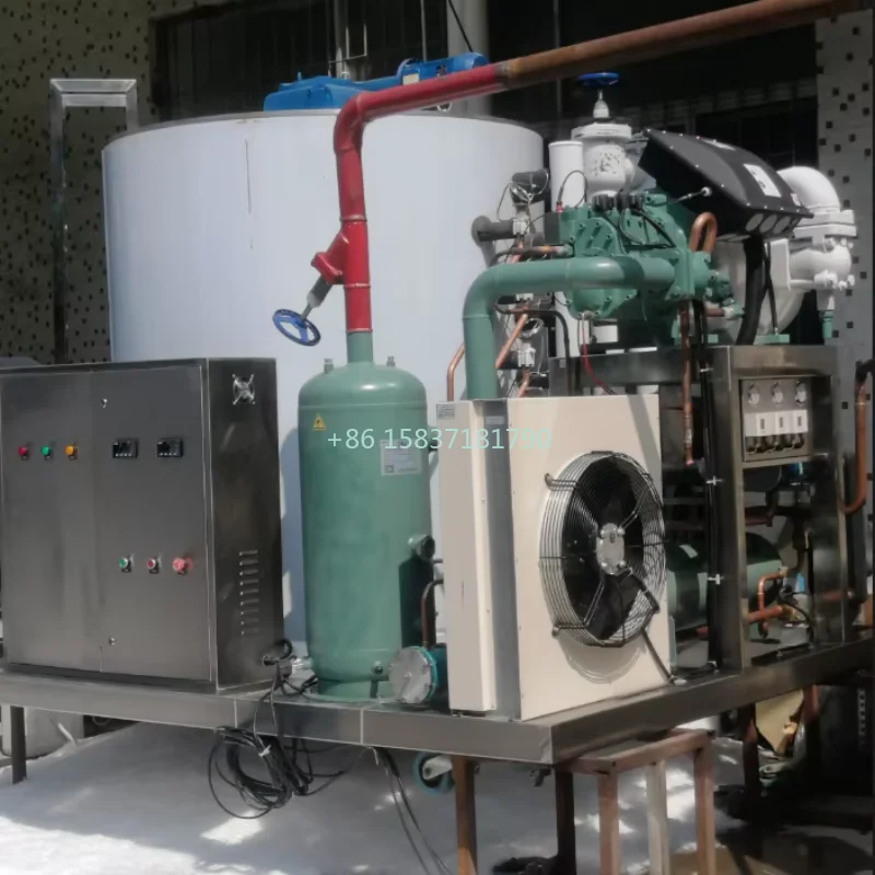 Industrial Flake Ice Making Machine Wine Making Industry Chemical Industry Dyes and Other 30t Flake Ice Manufacturing Machine