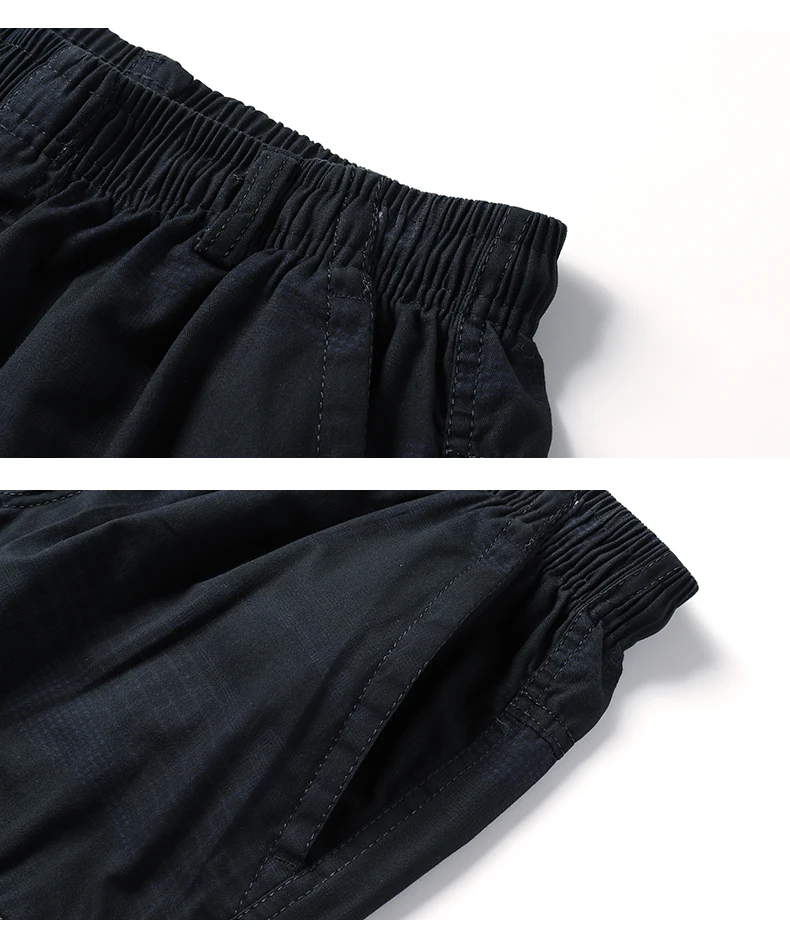 Knielange Freizeitshorts für Herren, Reißverschlusstasche, modisch, lockere, gerade Baumwolle, bequem, Strand, kurze Laufhose – Detail 5