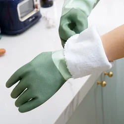 Industrial rubber gloves  oil and water corrosion resistance, wear protection and lengthening integrated velvet dipping gloves