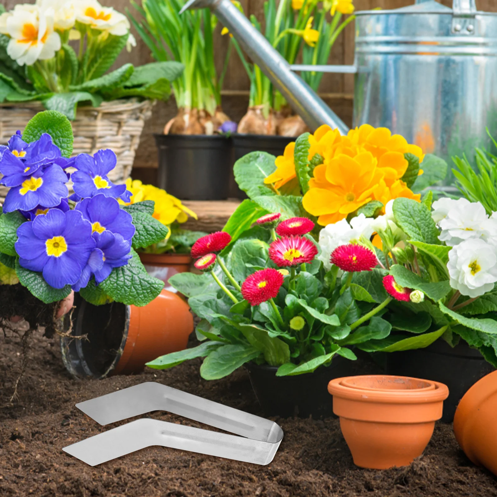 

Щипцы для пересадки растений из нержавеющей стали, 18 см, инструмент для рассады, уменьшает повреждение корней, многофункциональные садовые щипцы для садоводства