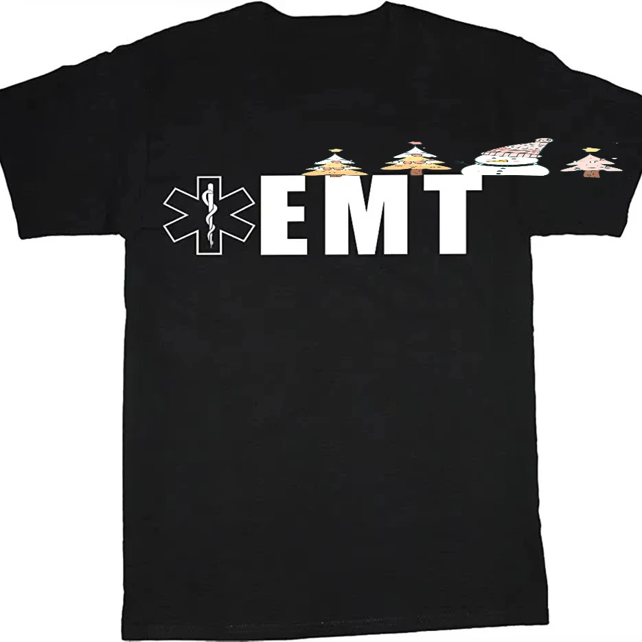 EMT Tshirt  Emergency Medical Technician Great Design Men's 100% Cotton Casual T-shirts Loose Top Size S-3XL