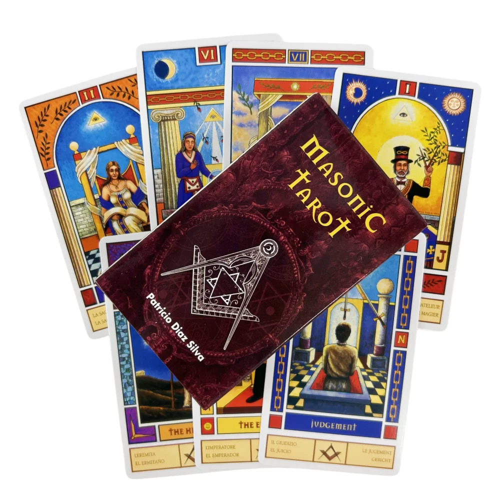 Masońskie karty tarota A 78 Deck Oracle English Visions Divination Edition Borad Playing Games