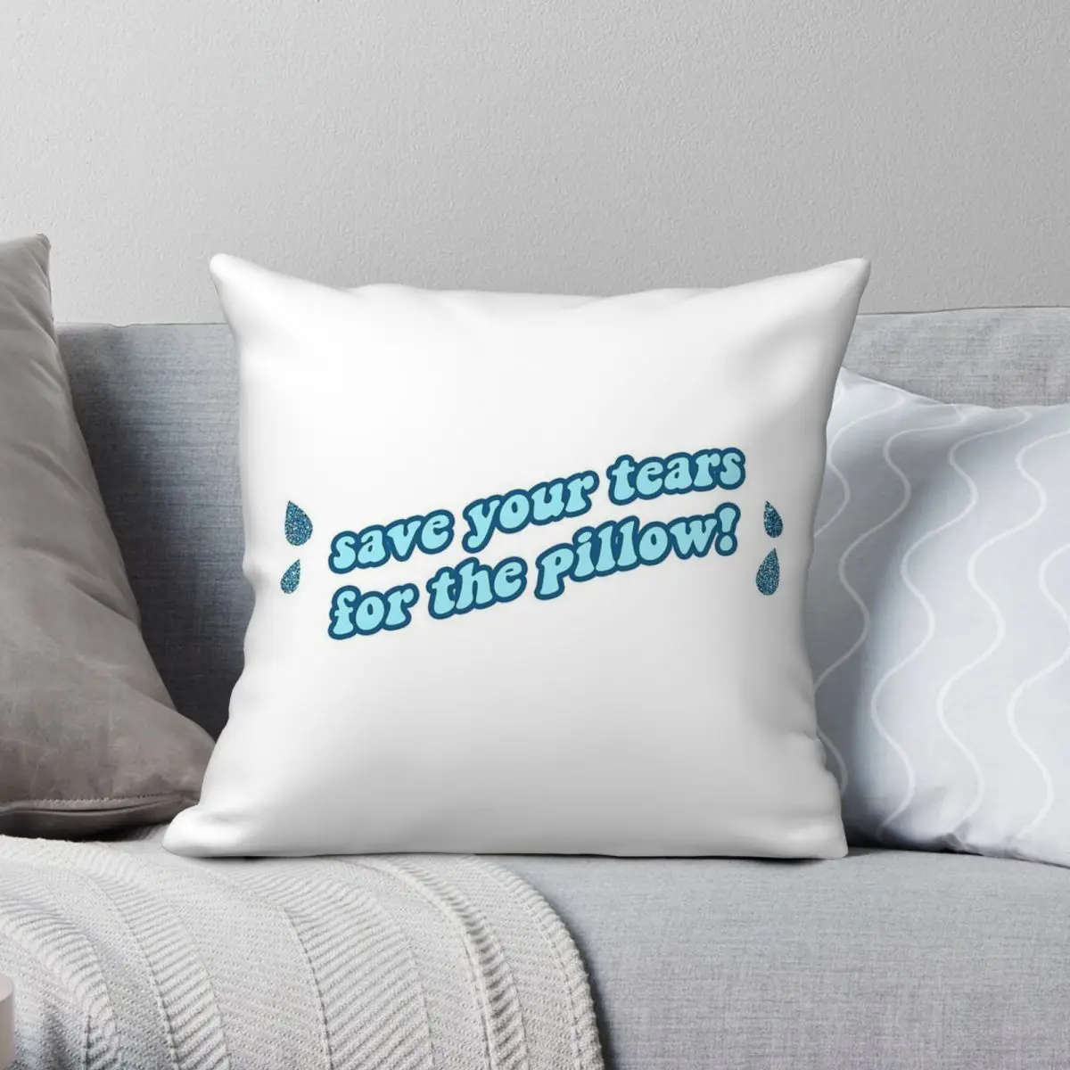 Save Your Tears For The Pillow Square Pillowcase Polyester Linen Velvet Printed Zip Decor Pillow Case Car Cushion Cover