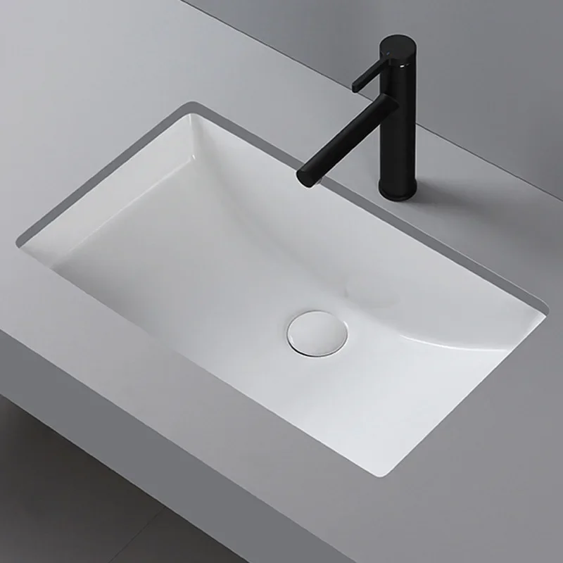 Undercounter basin Square wash basin Ceramic balcony Single basin Bathroom embedded