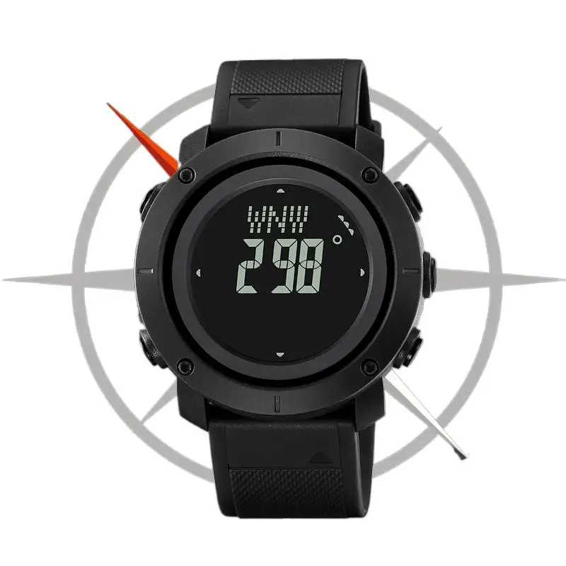 SkmeiSingle Movement Watch Bússola Masculina Esportes Relógio Eletrônico Despertador À Prova D 'Água Multifuncional Relógio Eletrônico Masculino