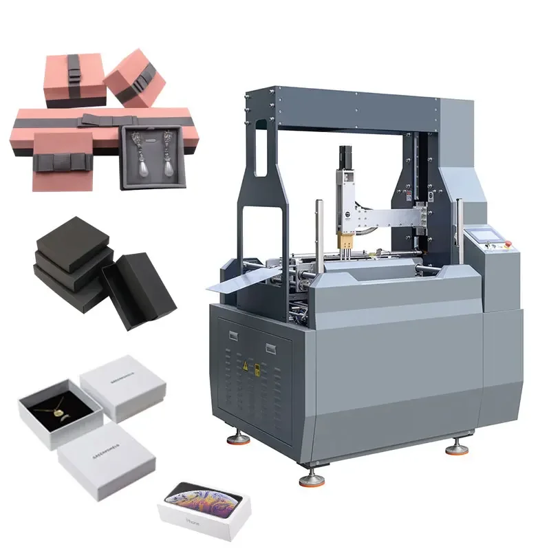 Automatic Rigid Small Box Wrapping Forming Making Machine Shoes Box Making Machine Paper Folding Processing