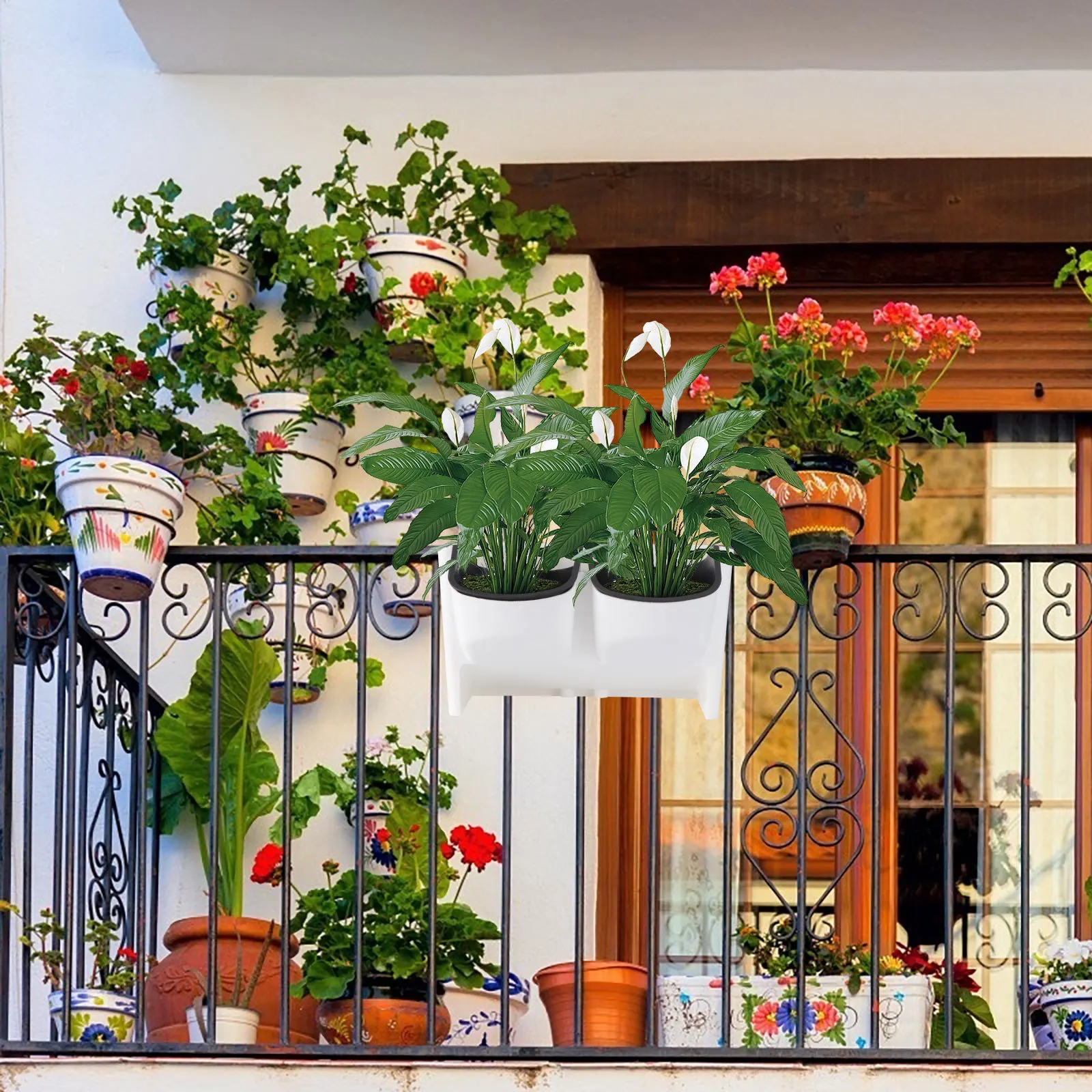 Maceta colgante de pared Vertical, maceta apilable creativa para balcón, jardín, maceta decorativa para jardinería al aire libre, 1 Uds.