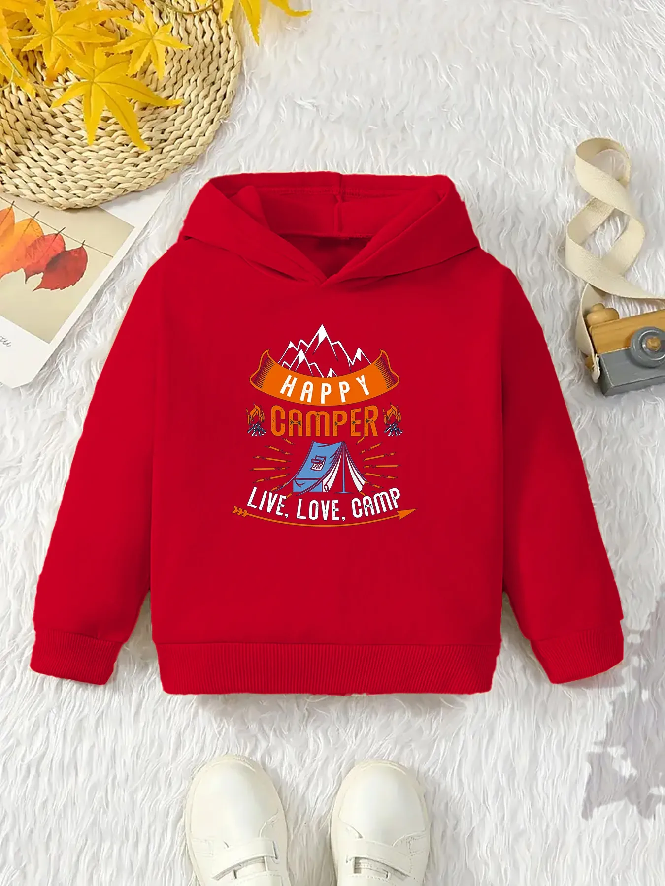 Cute, creative, and casual pullover sweatshirt for boys and girls featuring fun anime-style prints; suitable for outdoor wear.