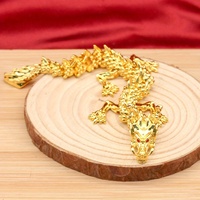 Alloy Gold Activity Dragon Figurine, Handle, Tea Pet, Versatile And Movable Tea Ceremony Decoration